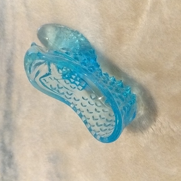 VTG Fenton Blue Hobnail Cat front Shoe - Picture 5 of 5